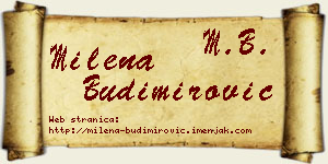 Milena Budimirović vizit kartica